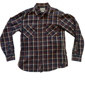 SOLD Lucky Brand Men’s Shirt Long Sleeve Button Down Blue and Red Plaid Size Med